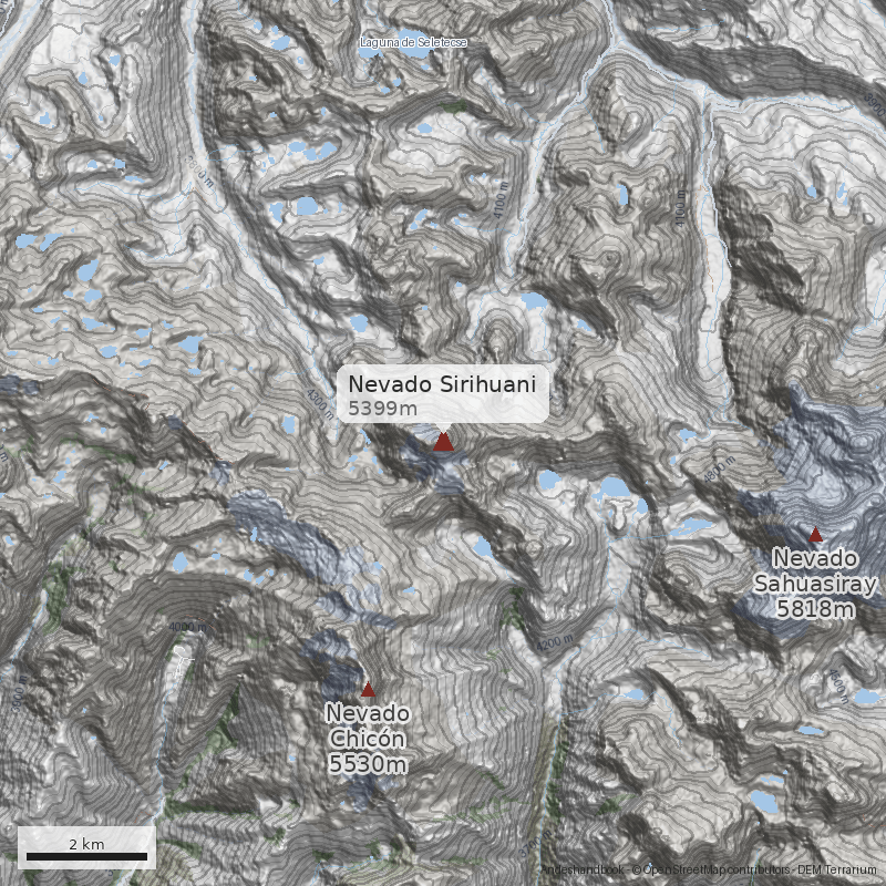 Mapa Nevado Sirihuani
