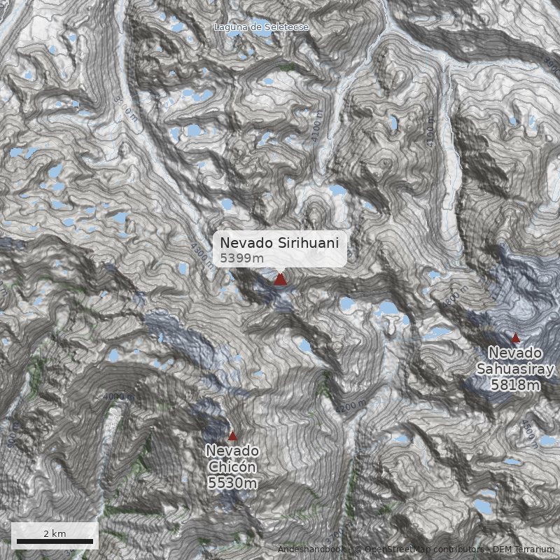 Mapa Nevado Sirihuani