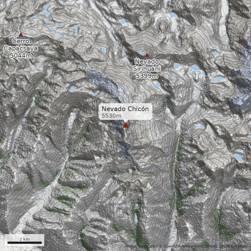 Mapa Nevado Chicón