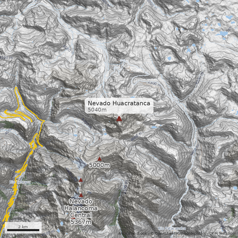 Mapa Nevado Huacratanca