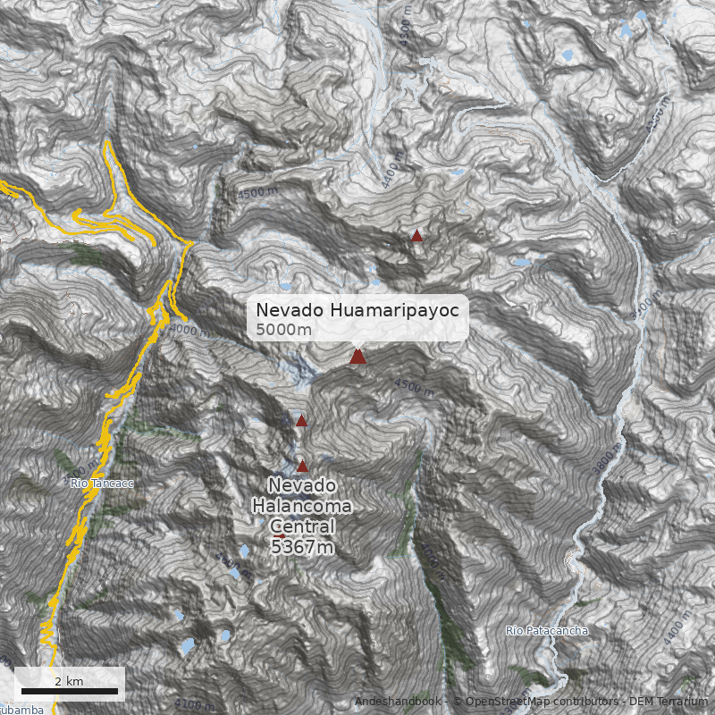 Mapa Nevado Huamaripayoc