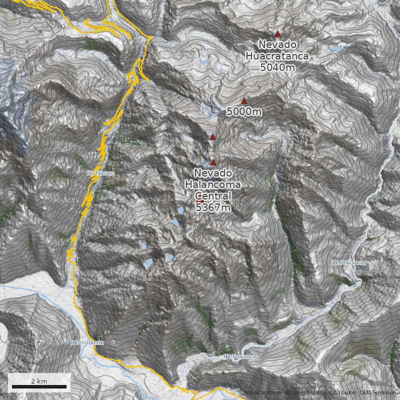Mapa Nevado Halancoma Sur