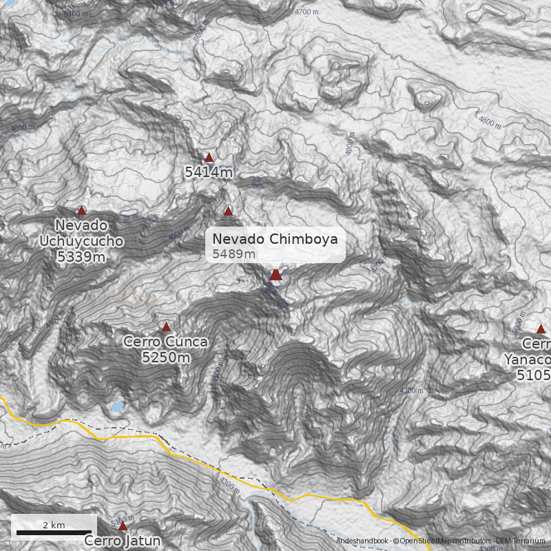 Mapa Nevado Chimboya