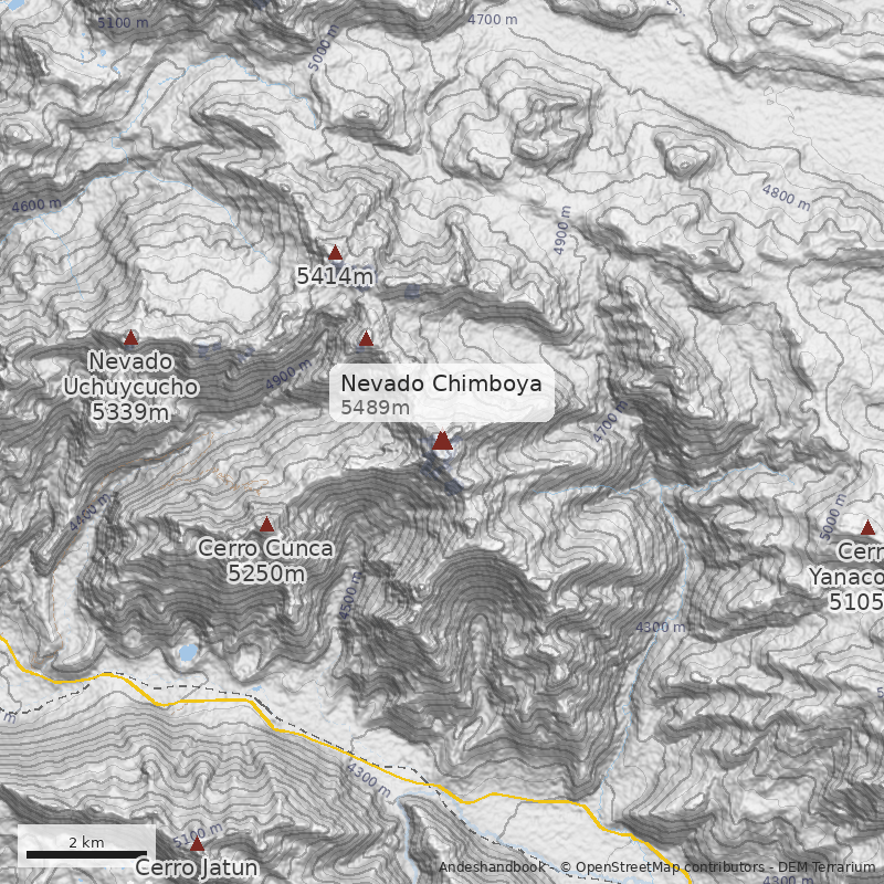 Mapa Nevado Chimboya