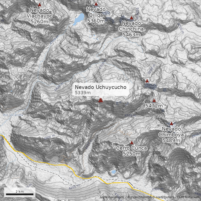 Mapa Nevado Uchuycucho