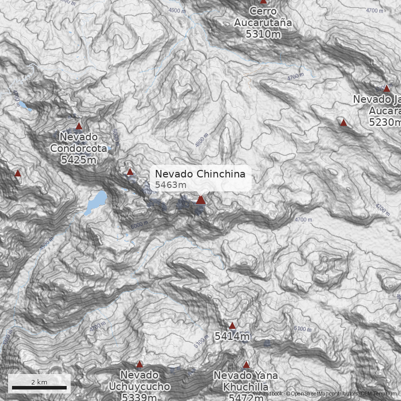 Mapa Nevado Chinchina