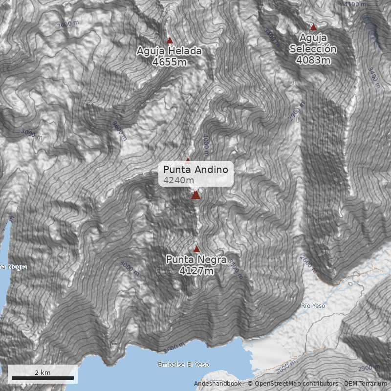 Mapa Punta Andino
