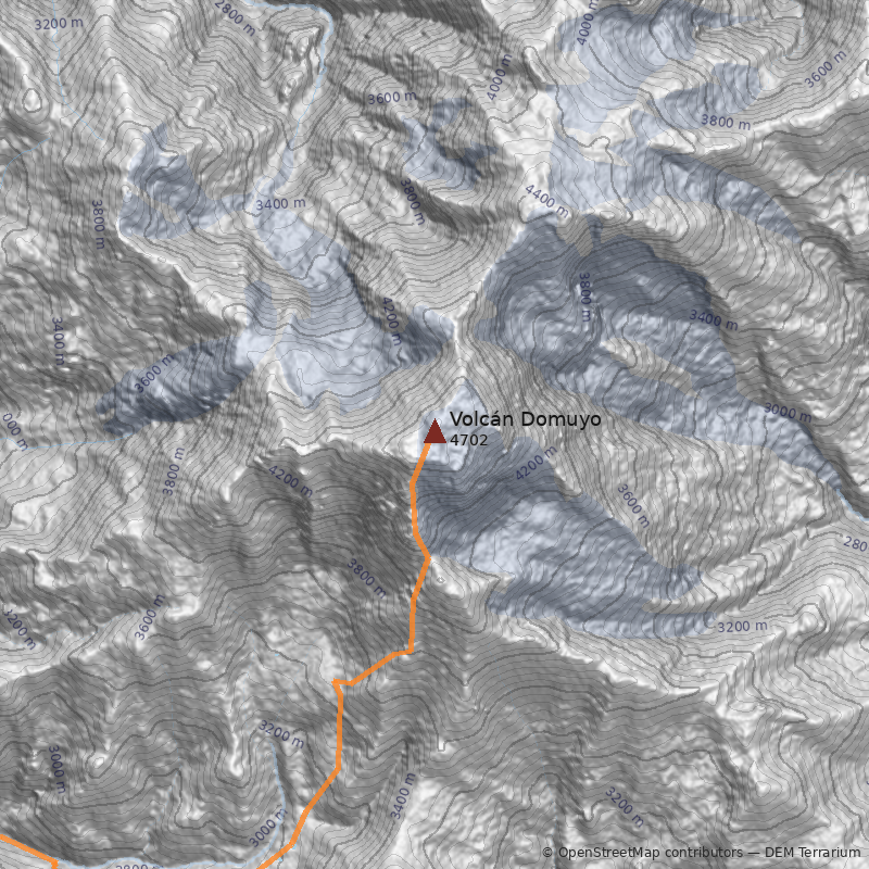 Mapa Volcán Domuyo