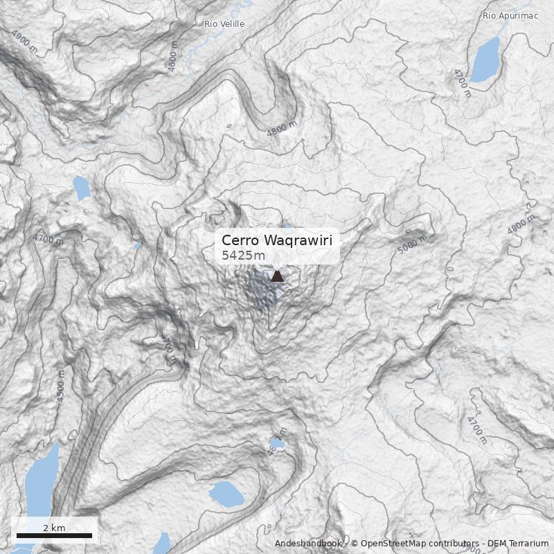 Mapa Cerro Waqrawiri
