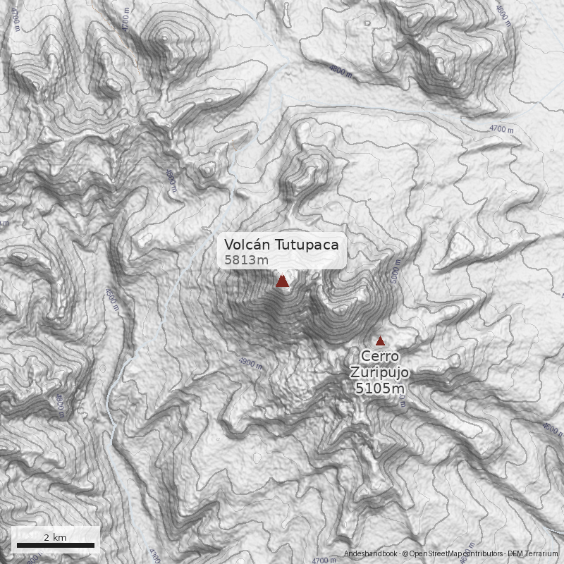 Mapa Volcán Tutupaca