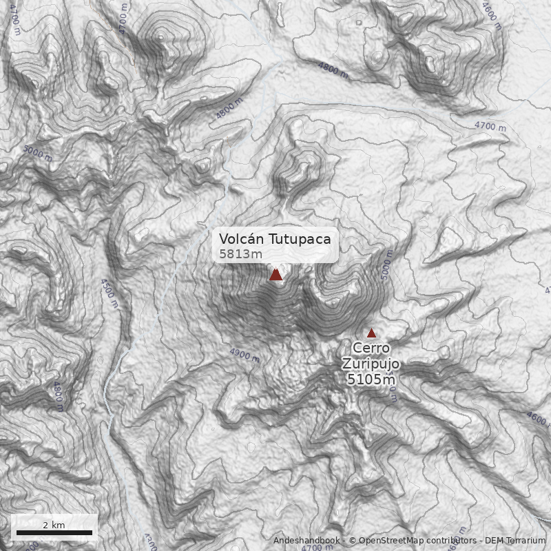Mapa Volcán Tutupaca