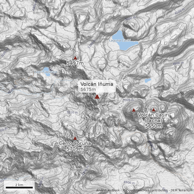 Mapa Volcán Iñuma