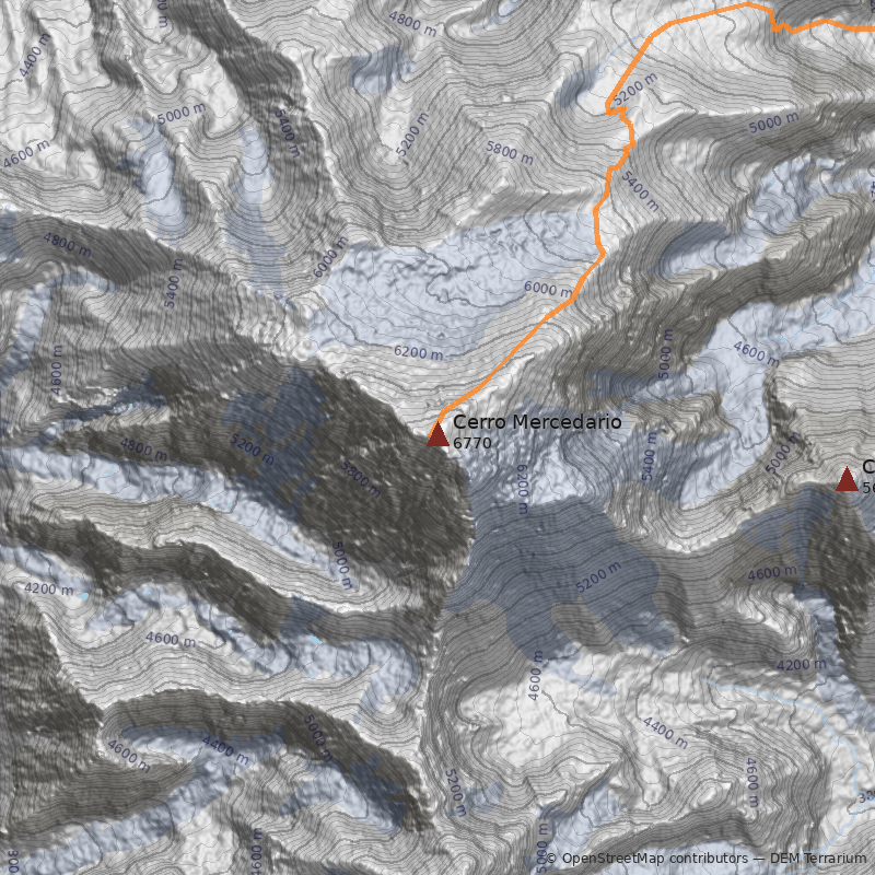 Mapa Cerro Mercedario