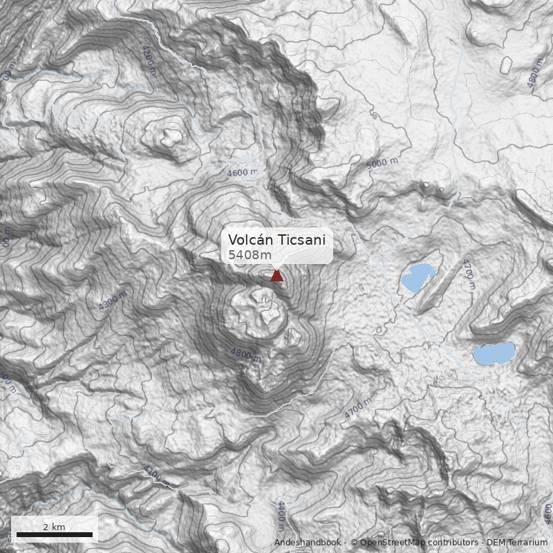 Mapa Volcán Ticsani
