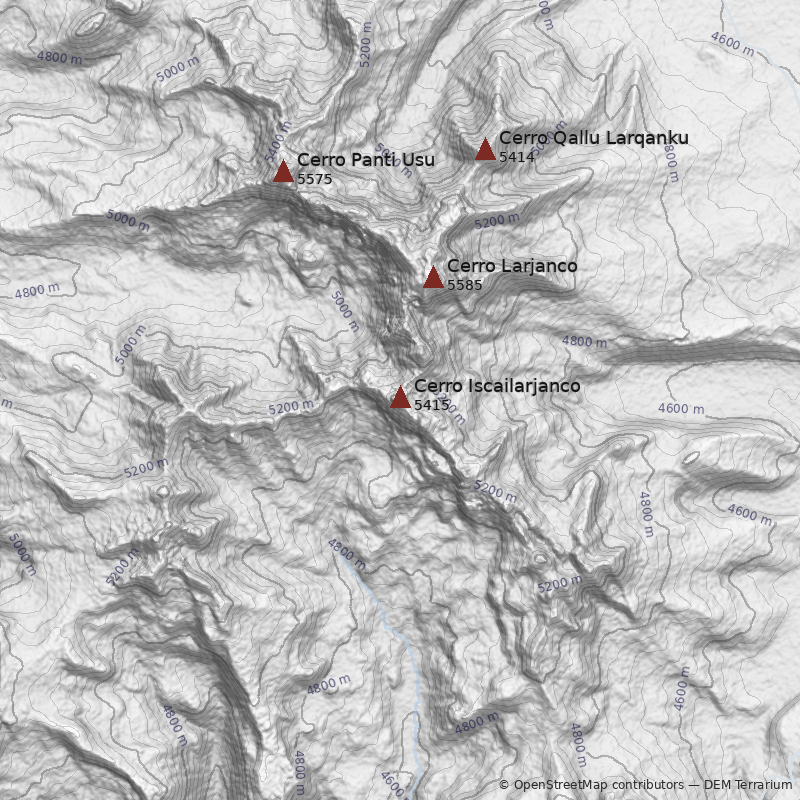 Mapa Cerro Iscailarjanco