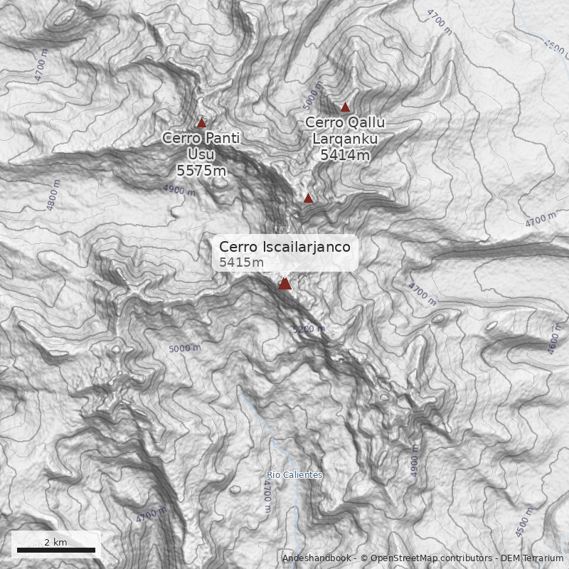 Mapa Cerro Iscailarjanco