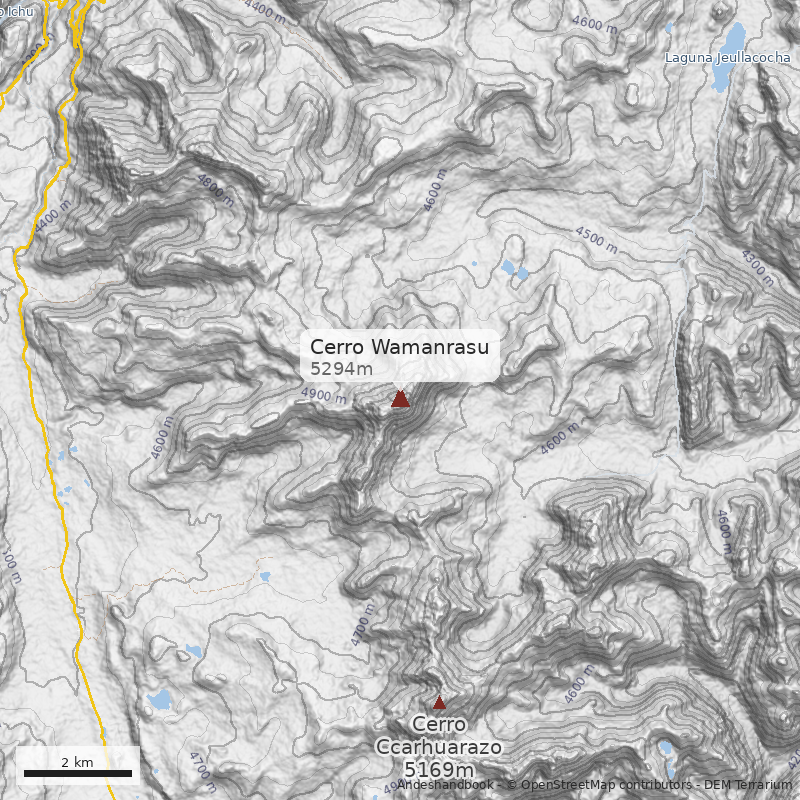 Mapa Cerro Wamanrasu