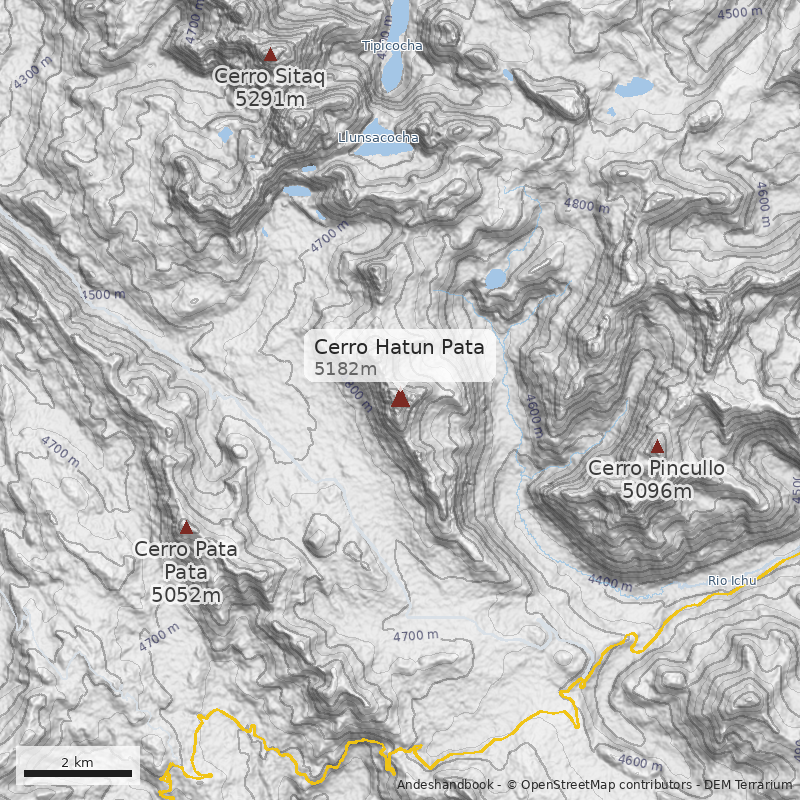 Mapa Cerro Hatun Pata