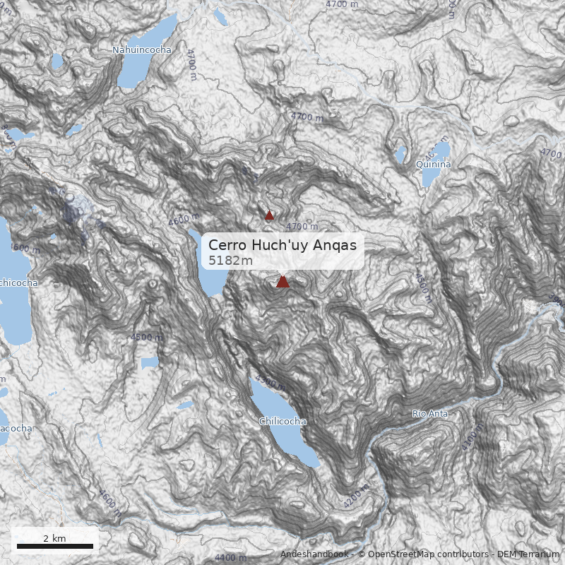Mapa Cerro Huch'uy Anqas