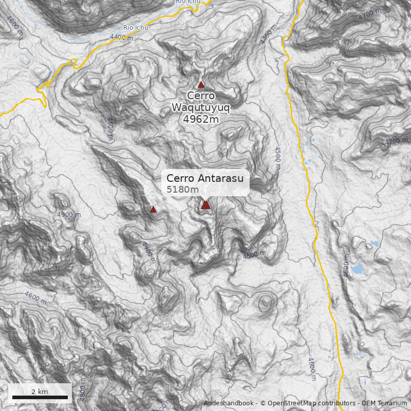 Mapa Cerro Antarasu