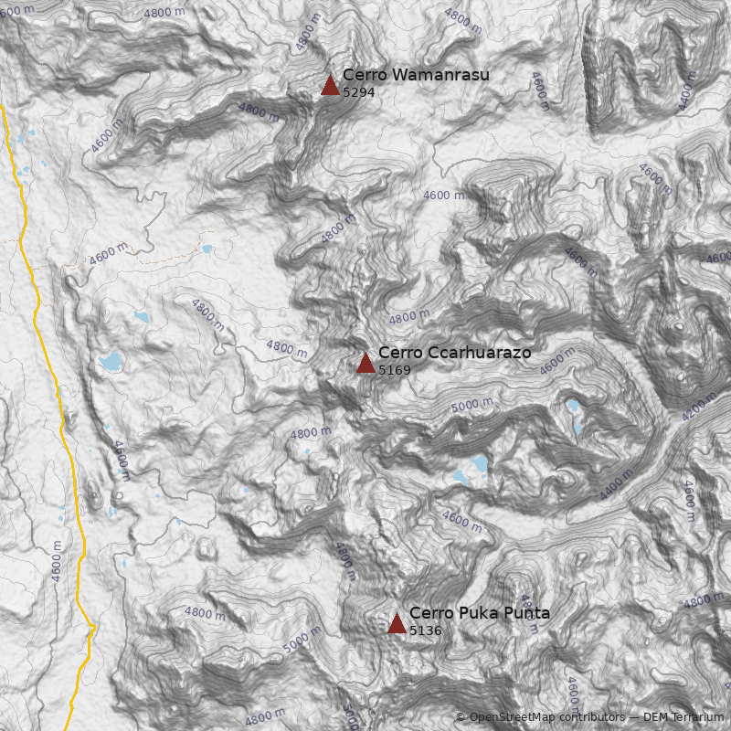 Mapa Cerro Ccarhuarazo
