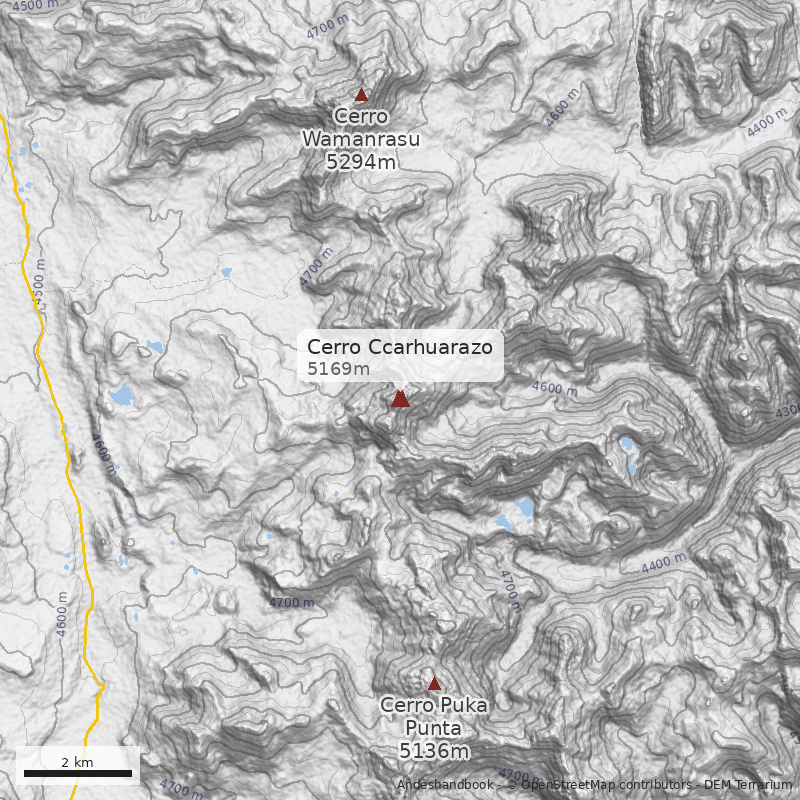Mapa Cerro Ccarhuarazo