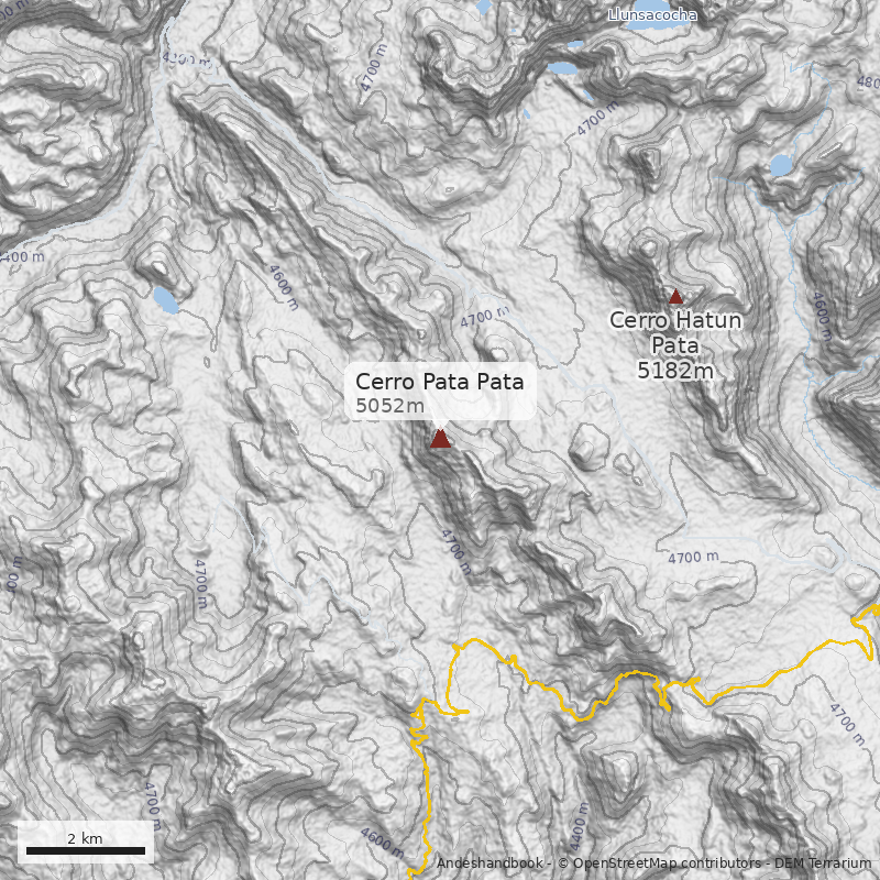 Mapa Cerro Pata Pata 