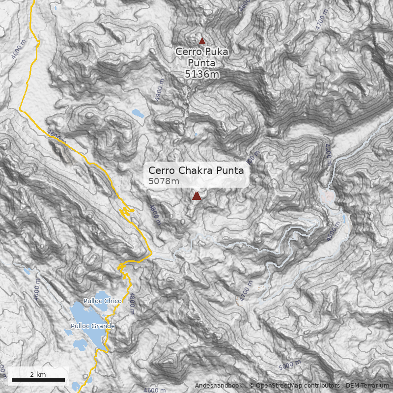 Mapa Cerro Chakra Punta