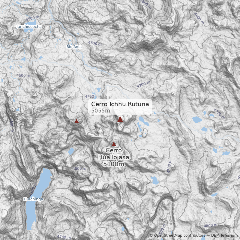 Mapa Cerro Ichhu Rutuna