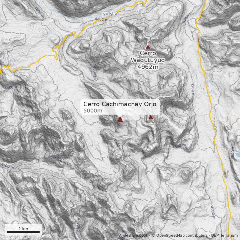 Mapa Cerro Cachimachay Orjo