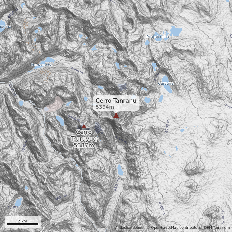 Mapa Cerro Tanranu