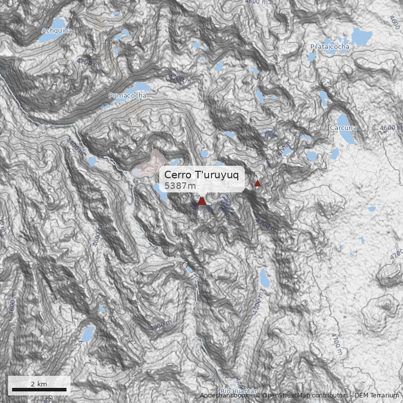Mapa Cerro T'uruyuq