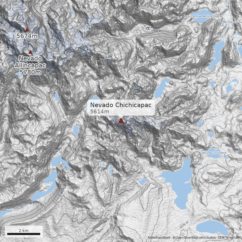 Mapa Nevado Chichicapac