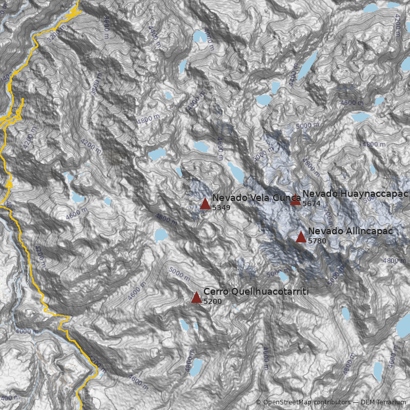 Mapa Nevado Vela Cunca
