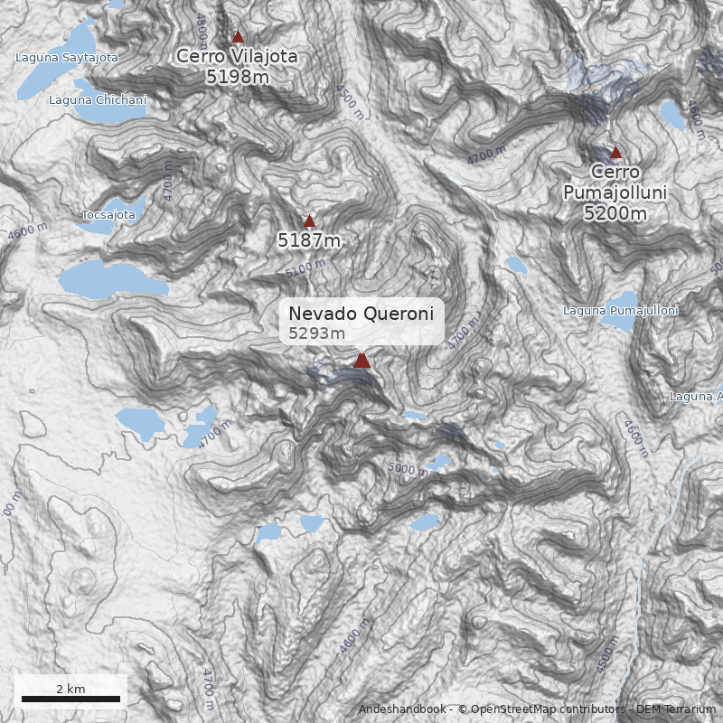 Mapa Nevado Queroni
