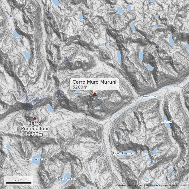 Mapa Cerro Muro Muruni