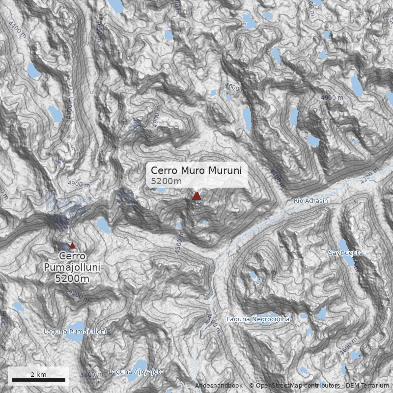 Mapa Cerro Muro Muruni
