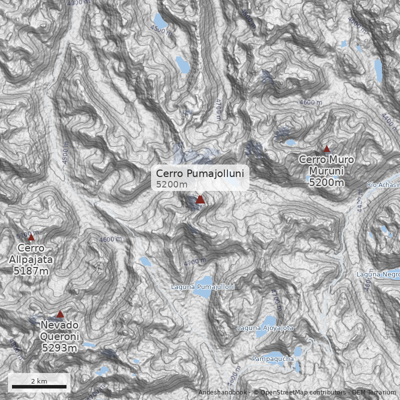 Mapa Cerro Pumajolluni