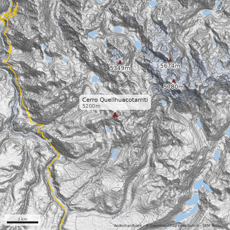 Mapa Cerro Quellhuacotarriti