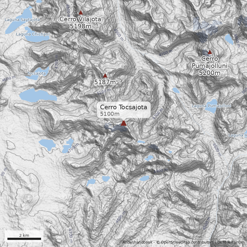 Mapa Cerro Tocsajota