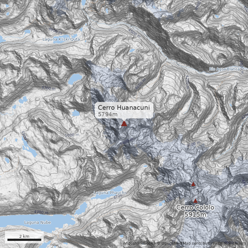 Mapa Cerro Huanacuni