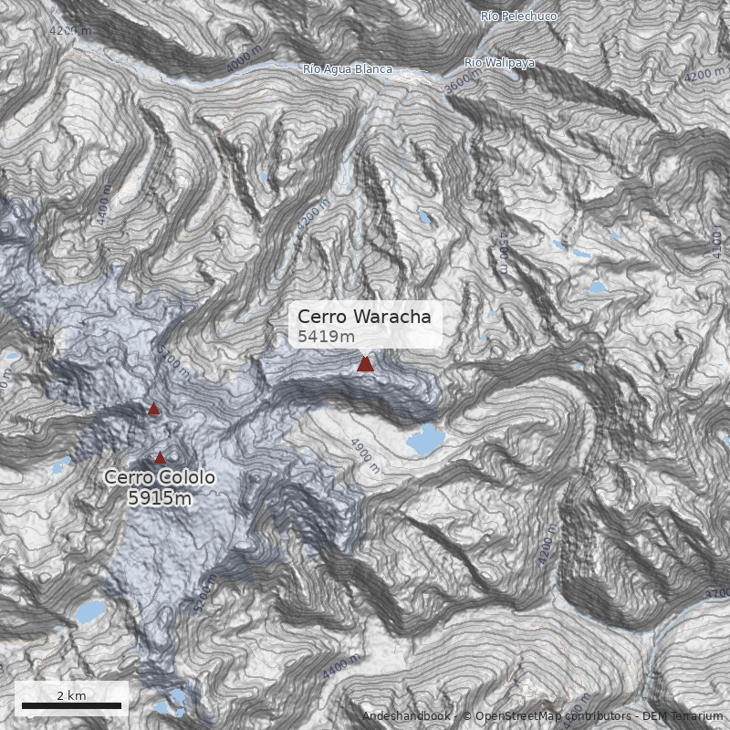 Mapa Cerro Waracha