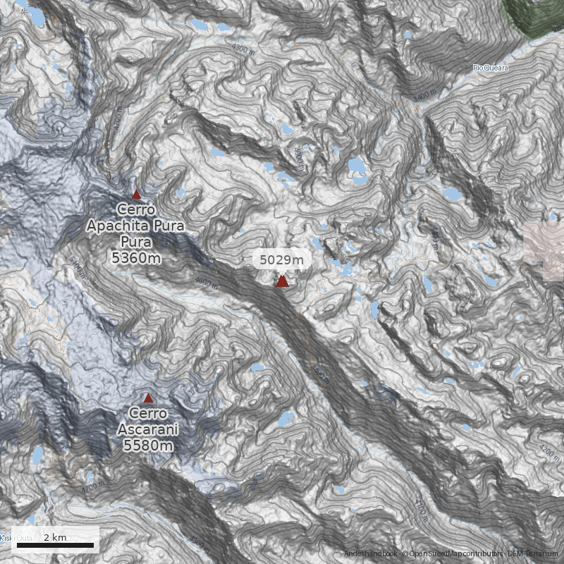 Mapa Cerro Rit'i Apachita