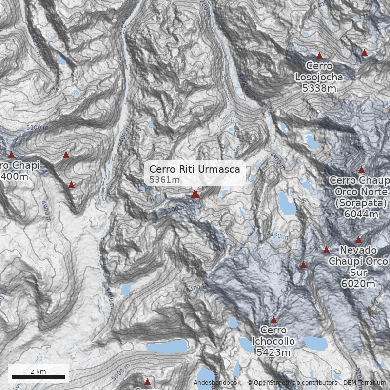Mapa Cerro Riti Urmasca