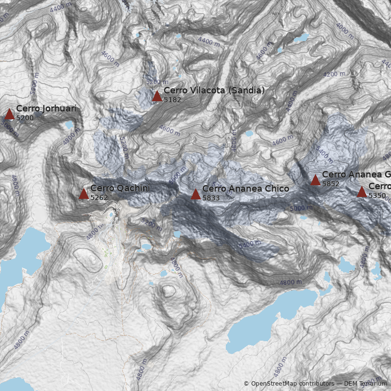 Mapa Cerro Ananea Chico