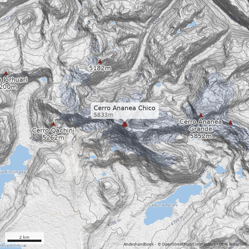 Mapa Cerro Ananea Chico