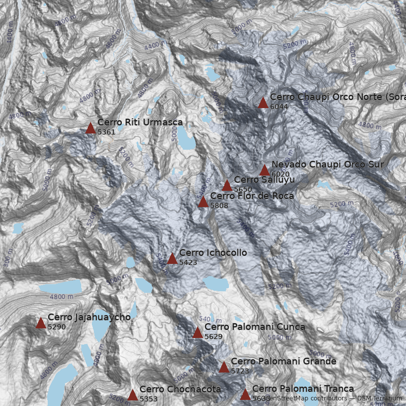 Mapa Cerro Flor de Roca
