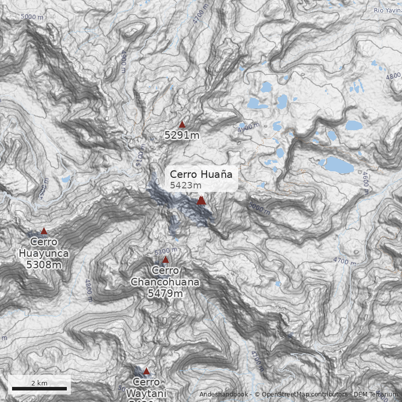 Mapa Cerro Huaña