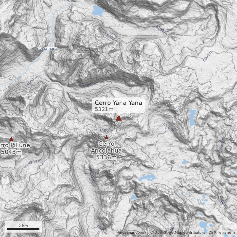 Mapa Cerro Yana Yana
