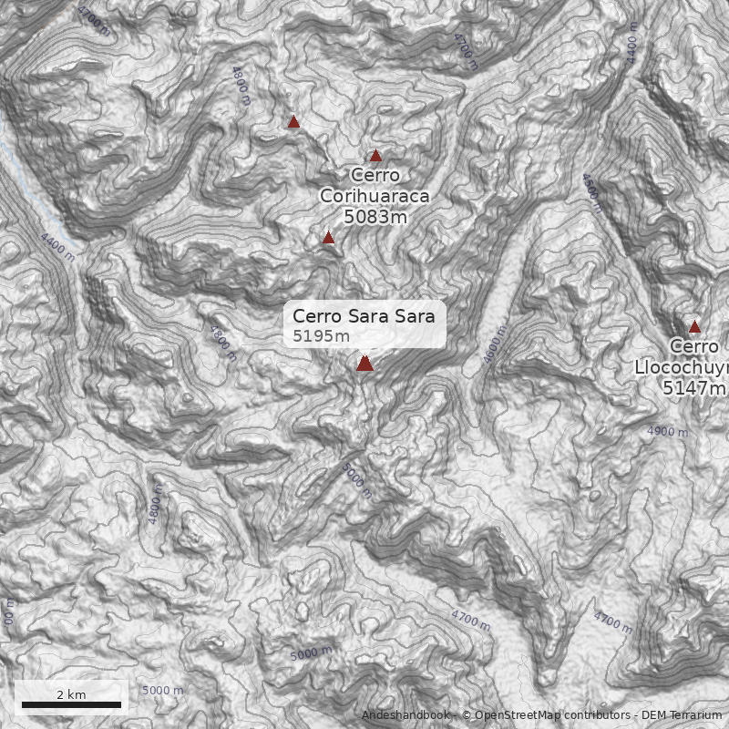Mapa Cerro Sara Sara